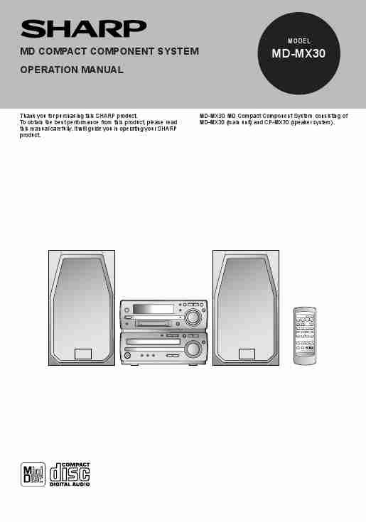 Sharp Stereo System MD-MX30 MD-page_pdf